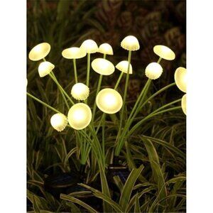 Mushroom Solar Lights 2-Pack Outdoor Waterproof LED